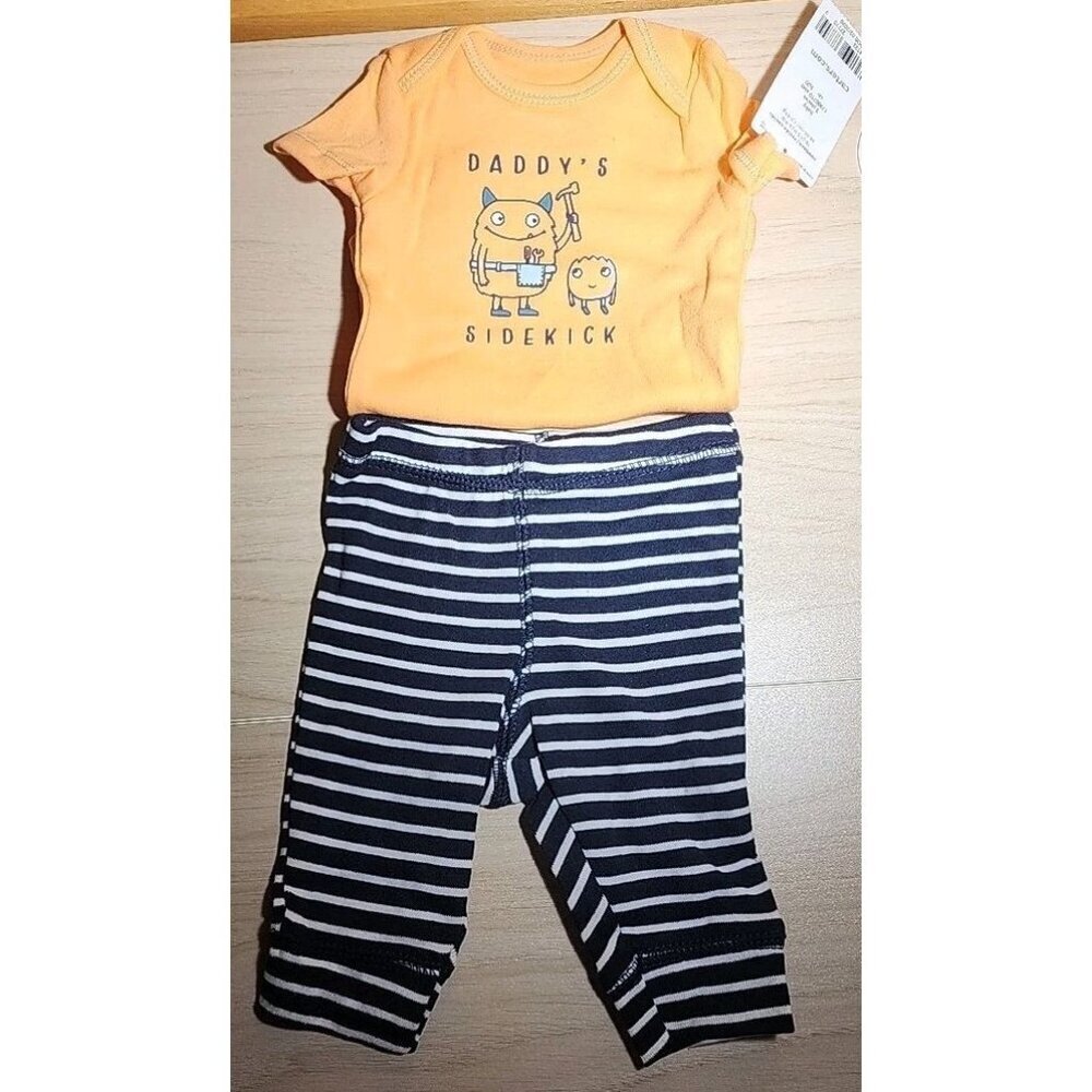 Baby Boy Size 3 Month Daddy's Sidekick 3 Piece Carter’s Outfit New